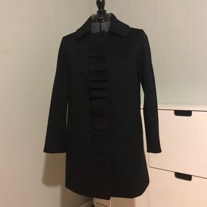 J Crew black wool coat